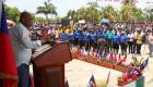 President Michel Martelly a l'occasion de l'inauguration des ouvrages agricoles