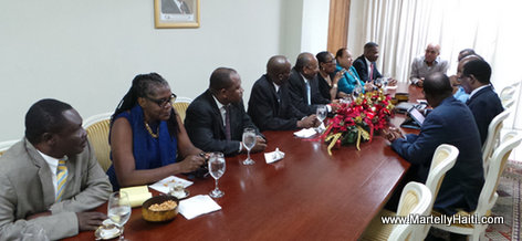PHOTO: Haiti - President Martelly rencontre les Membres du CEP a 15 Dec 2014
