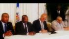 PHOTO: Haiti - President Martelly, Desras, Thimoleon ak Arnel Alexis siyen yon accord