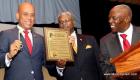 Haiti President Martelly receives the key to the City of Spring Valley NY