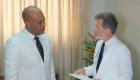 PHOTO: Haiti - President Martelly and New US Ambassador Peter Mulrean