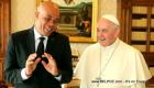 PHOTO: Haiti President Michel Martelly and Pope Francis