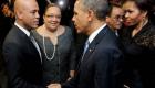 Presidents Michel Martelly and Barack Obama Shaking Hands