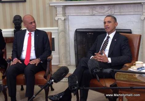 President Martelly and President Obama in washington