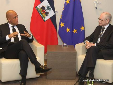 Rencontre: Haiti Président Michel Martelly et Herman Van Rompuy, Président du Conseil Européen