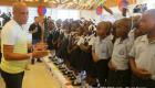 President Martelly parle avek les Eleves - Inauguration Lycee Jean-Baptiste Pointe du Sable - St-Marc Haiti