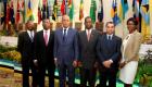 President Michel Martelly en compagnie de la Deleguation Haitienne