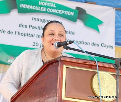 Sophia Martelly - Inauguration Hopital OFATMA des Cayes Haiti