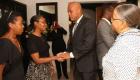PHOTO: Haiti President Martelly visit Manigat Family after death of Lesly Manigat